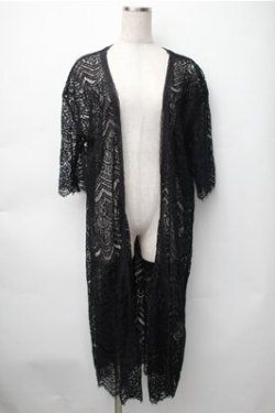 画像1: axes femme / ロング丈レースガウン  黒 S-25-11-07-019-AX-TO-HR-ZS