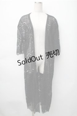 画像1: axes femme / ロング丈レースガウン  黒 S-25-11-07-019-AX-TO-HR-ZS