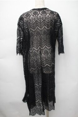 画像2: axes femme / ロング丈レースガウン  黒 S-25-11-07-019-AX-TO-HR-ZS