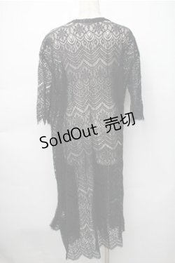 画像2: axes femme / ロング丈レースガウン  黒 S-25-11-07-019-AX-TO-HR-ZS