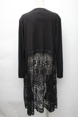 画像2: axes femme / レース切替UVカットカーデ  黒 S-25-11-07-020-AX-TO-HR-ZS