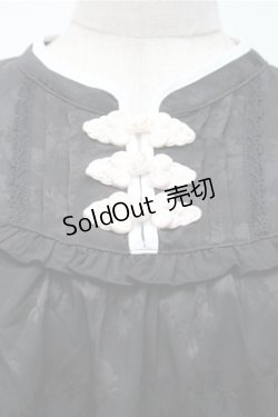 画像3: axes femme / チャイナ釦ジャカードブラウス  黒 S-25-11-07-021-AX-BL-HR-ZS