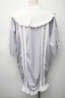 画像2: NOEMIE / チャイナボタンジャージチュニック  グレーｘ白 S-25-11-07-024-LO-TO-HR-ZS