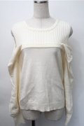 axes femme / レイヤード風ニット  アイボリー S-25-11-07-027-AX-TO-HR-ZS