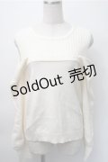 axes femme / レイヤード風ニット  アイボリー S-25-11-07-027-AX-TO-HR-ZS