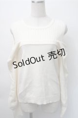 axes femme / レイヤード風ニット  アイボリー S-25-11-07-027-AX-TO-HR-ZS