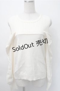 axes femme / レイヤード風ニット  アイボリー S-25-11-07-027-AX-TO-HR-ZS