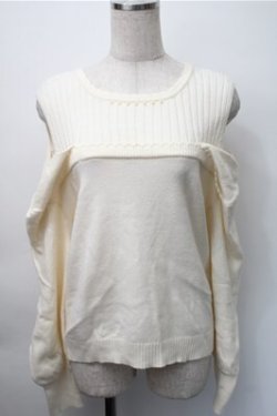 画像1: axes femme / レイヤード風ニット  アイボリー S-25-11-07-027-AX-TO-HR-ZS