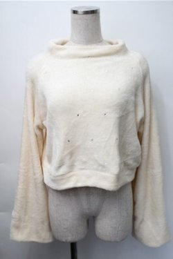 画像1: axes femme POETIQUE / ラインストーンファートップス  キナリ S-25-11-07-028-AX-BL-HR-ZS