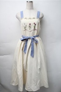 axes femme / リボンフラワー刺繍ジャンスカ  キナリ S-25-11-07-029-AX-OP-HR-ZS