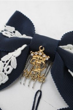 画像3: ALICE and the PIRATES / A/Pゆらゆらリボンコーム  紺 S-25-11-07-003-PA-AC-AS-ZS