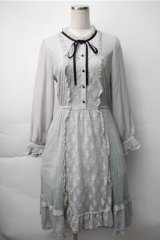 axes femme / イレヘムレースワンピース  グレー S-25-11-07-030-AX-OP-HR-ZS