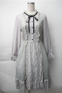 axes femme / イレヘムレースワンピース  グレー S-25-11-07-030-AX-OP-HR-ZS