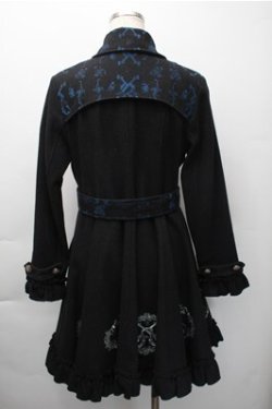 画像2: FRILL / プリントAラインコート  黒 S-25-11-09-032-HN-CO-AS-ZS