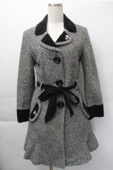 MILK / ビジューバイカラーコート  グレー S-25-11-09-033-ML-CO-HR-ZS