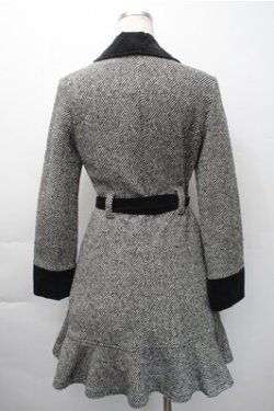 画像2: MILK / ビジューバイカラーコート  グレー S-25-11-09-033-ML-CO-HR-ZS