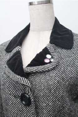 画像3: MILK / ビジューバイカラーコート  グレー S-25-11-09-033-ML-CO-HR-ZS