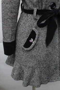 画像4: MILK / ビジューバイカラーコート  グレー S-25-11-09-033-ML-CO-HR-ZS