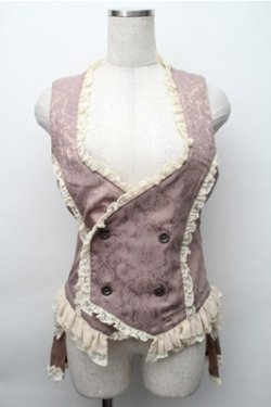 画像1: STEAM / ジャガードフリルベスト  オフ S-25-11-09-034-HN-TO-AS-ZS