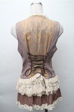 画像2: STEAM / ジャガードフリルベスト  オフ S-25-11-09-034-HN-TO-AS-ZS