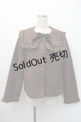 m petit by misako / セーラー襟ショートコート  ブラウン S-25-11-09-035-LO-CO-HR-ZS