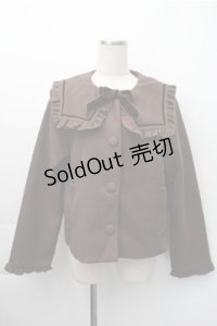 m petit by misako / セーラー襟ショートコート  ブラウン S-25-11-09-035-LO-CO-HR-ZS