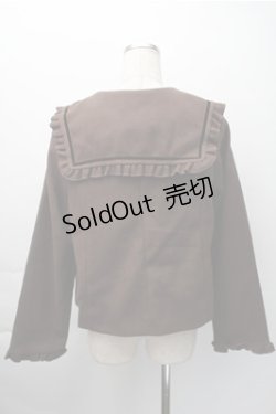 画像2: m petit by misako / セーラー襟ショートコート  ブラウン S-25-11-09-035-LO-CO-HR-ZS