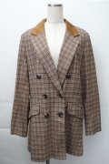 LIZ LISA / チェックジャケット  ブラウン S-25-11-09-036-LO-JA-AS-ZS