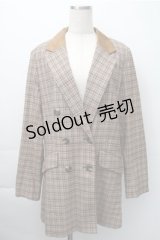 LIZ LISA / チェックジャケット  ブラウン S-25-11-09-036-LO-JA-AS-ZS