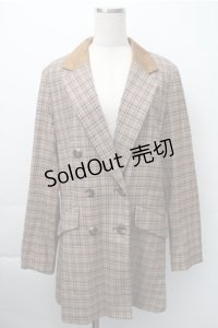 LIZ LISA / チェックジャケット  ブラウン S-25-11-09-036-LO-JA-AS-ZS