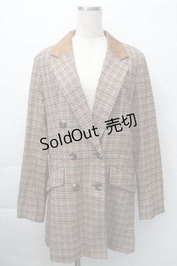 画像1: LIZ LISA / チェックジャケット  ブラウン S-25-11-09-036-LO-JA-AS-ZS