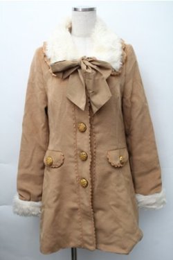 画像1: LIZ　LISA / ファー襟コート  ブラウン S-25-11-09-039-LO-OP-AS-ZS