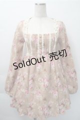 LIZ LISA / フリース花柄ワンピース  ブラウン S-25-11-09-040-LO-OP-AS-ZS