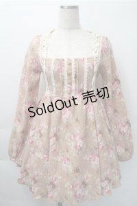 LIZ LISA / フリース花柄ワンピース  ブラウン S-25-11-09-040-LO-OP-AS-ZS