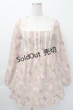 画像1: LIZ LISA / フリース花柄ワンピース  ブラウン S-25-11-09-040-LO-OP-AS-ZS