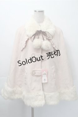 画像1: Ank Rouge / ファー襟ケープコート  ピンク S-25-11-09-041-CA-CO-AS-ZS