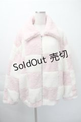 Candy Stripper / ボアジャケット  ピンクｘオフ S-25-11-09-043-PU-JA-AS-ZS
