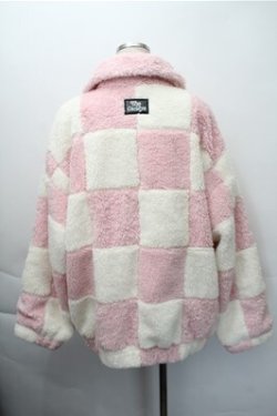 画像2: Candy Stripper / ボアジャケット  ピンクｘオフ S-25-11-09-043-PU-JA-AS-ZS