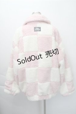 画像2: Candy Stripper / ボアジャケット  ピンクｘオフ S-25-11-09-043-PU-JA-AS-ZS