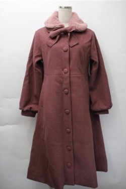 画像1: m petit by misako / AM*リボンコート  ピンク S-25-11-09-045-LO-JA-HR-ZS