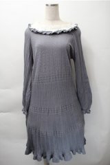 axes femme / ローズレースニットワンピース  ブルー S-25-11-09-047-AX-OP-AS-ZS