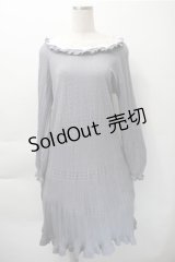 axes femme / ローズレースニットワンピース  ブルー S-25-11-09-047-AX-OP-AS-ZS