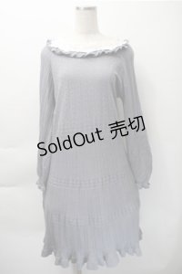 axes femme / ローズレースニットワンピース  ブルー S-25-11-09-047-AX-OP-AS-ZS