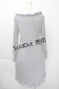 画像2: axes femme / ローズレースニットワンピース  ブルー S-25-11-09-047-AX-OP-AS-ZS