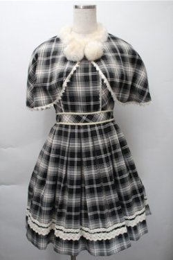 画像1: Secret Honey / ケープ付きジャンパースカート  黒 S-25-11-09-048-CA-OP-AS-ZS