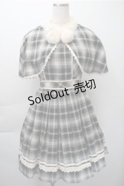 画像1: Secret Honey / ケープ付きジャンパースカート  黒 S-25-11-09-048-CA-OP-AS-ZS