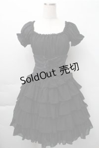 ATELIER PIERROT / オフショルダーシャーリングワンピース  黒 S-25-11-09-049-EL-OP-AS-ZS