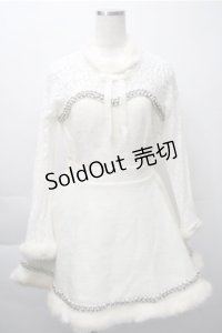 Swankiss / 裾ファーワンピース  オフ S-25-11-09-051-CA-OP-AS-ZS