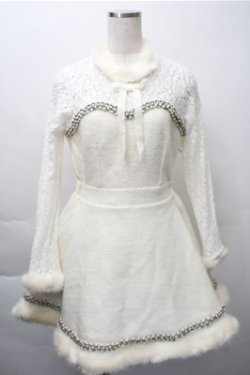 画像1: Swankiss / 裾ファーワンピース  オフ S-25-11-09-051-CA-OP-AS-ZS