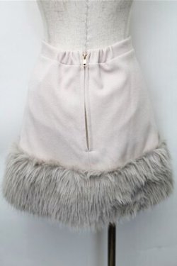 画像2: evelyn / 裾ファースカート  ピンクグレー S-25-11-09-054-LO-SK-AS-ZS